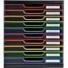 Exacompta Modul Schubladenbox PS (Polystyrol) Mehrfarbig 10 Schübe 35 x 28,8 x 32 cm