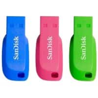 SanDisk Cruzer Blade USB-Stick 32 GB Farbig assortiert 3 Stück