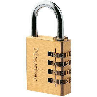 Master Lock Vorhängeschloss 604EURD 4 x 1,8 x 8,1 cm Zahlenkombination Aluminium Gold