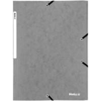 Biella Mappe mit Gummiband A4 Grau Karton 24,2 x 31,8 x 0,5 cm Packung mit 25 Stück