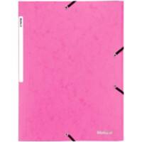 Biella Mappe mit Gummiband A4 Rosa Karton 24,2 x 31,8 x 0,5 cm Packung mit 25 Stück