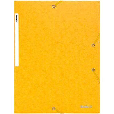 Biella Mappe mit Gummiband A4 Gelb Karton 26 x 33,5 x 0,5 cm Packung mit 25 Stück
