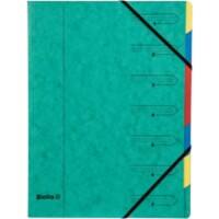 Trieur Biella à 7 compartiments Topcolor Vert Carton 24.5 X 32 x 0.5 cm Paquet de 20