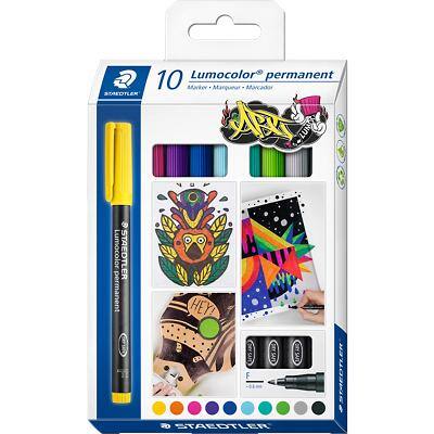 STAEDTLER Lumocolor OHP-Marker Rundspitze Fein Farbig assortiert Nicht nachfüllbar 10 Stück
