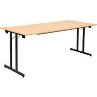 Table pliante Sodematub Rectangulaire Bois Noir TPMU188 1'800 x 800 x 740 mm