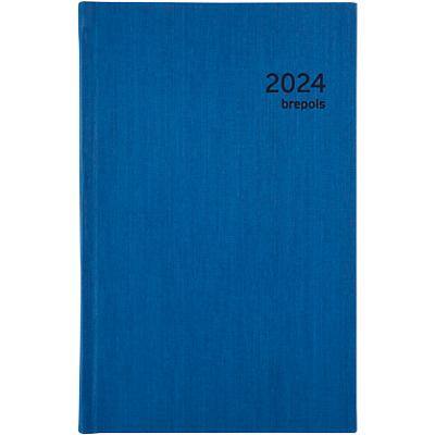 Brepols Saturnus Buchkalender 2024 1 Tag / 1 Seite Deutsch, Englisch, Französisch, Niederländisch 2,2 (B) x 13,9 (H) cm Blau