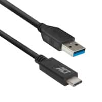 ACT Kabel USB-A-Stecker-zu-USB-C-Stecker AC7416 Schwarz 1000 mm
