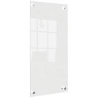 Nobo Kleine Wandmontierbare Whiteboard-Tafel 1915603 Trocken Abwischbar Glasoberfläche Rahmenlos 300 x 600 mm Weiss