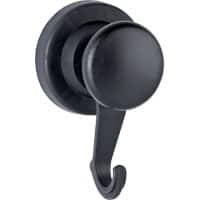 Maul Neodym-Magnete mit Karussell-Haken Schwarz 10 kg Tragfähigkeit Kreisförmig 53 mm