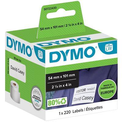 DYMO LW Versandetiketten Authentisch 99014 S0722430 Selbsthaftend Schwarz auf Weiss 54 x 101 mm 220 Etiketten
