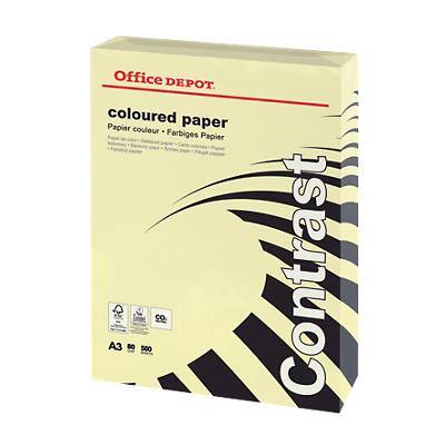 Office Depot Farbiges Kopier-/ Druckerpapier DIN A3 80 g/m² Gelb 500 Blatt