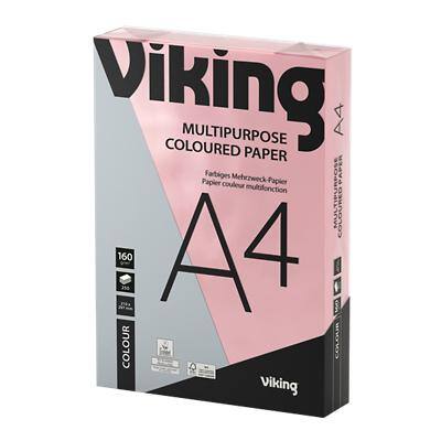Viking A4 Farbiges Papier Pink 160 g/m² Glatt 250 Blatt