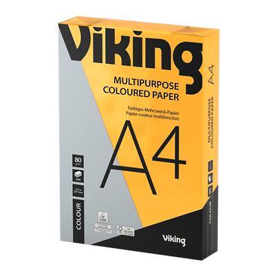 Papier couleur A4 Viking Orange 80 g/m² Lisse 500 Feuilles