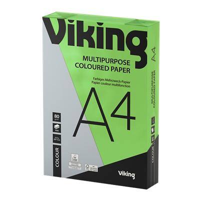 Viking A4 Farbiges Papier Grün 80 g/m² Glatt 500 Blatt