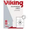 Étiquettes multifonctions Viking Autocollantes 105 x 74mm Blanc 100 Feuilles de 8 Étiquettes