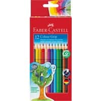 Faber-Castell GRIP Buntstifte Farbig assortiert Colour-Grip 12 Stück