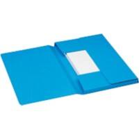 Chemise à 3 rabats Foolscap Bleu 225 gr Carton sans chlore et sans acide 25 x 36 cm