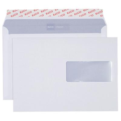 Enveloppes Elco C5 100 g/m² Blanc Avec Fenêtre À droite Bande adhésive 500 Unités