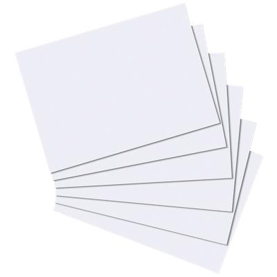 herlitz Karteikarten A4 100 Karten Weiss Blanko 29,7 x 21 cm 100 Stück