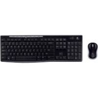 Logitech Wireless Combo Tastatur und Maus Kabellos QWERTZ Schwarz MK270 2 Stück