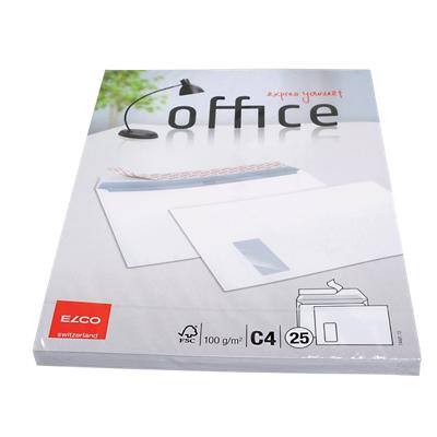 Elco Büro Briefumschläge Mit Fenster C4 324 (B) x 229 (H) mm Abziehstreifen Weiss 100 g/m² 25 Stück