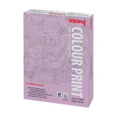 Viking Colour Print DIN A4 Druckerpapier Weiß 120 g/m² Glatt 250 Blatt