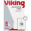 Étiquettes multifonctions Viking Autocollantes 105 x 37mm Blanc 100 Feuilles de 16 Étiquettes
