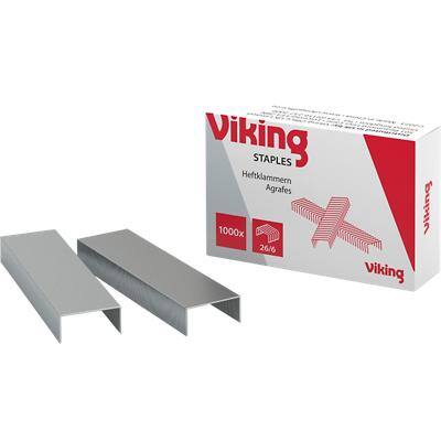 Viking 26/6 Heftklammern 5619474 Draht Silber 1000 Stück
