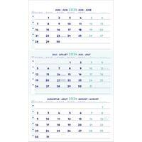 Brepols Wandkalender 2024 3 Monate / 1 Seite Deutsch, Französisch, Englisch, Niederländisch 60 (B) x 0,4 (T) x 30 (H) cm Weiss