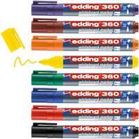 edding 360 Whiteboard-Marker Farbig assortiert Mittel Rundspitze 1,5 - 3 mm 8 Stück