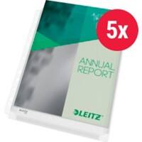 Pochette perforée Leitz Premium A4 Mat Transparent 170 microns Polychlorure de vinyle Ouverture au-dessus 11 perforations 47563003 5 Unités