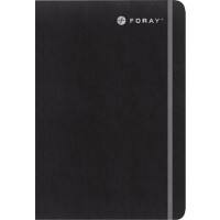 Foray Executive Notebook A5 Liniert Gebunden PU (Polyurethan) Softcover Schwarz Perforiert 200 Seiten 100 Blatt