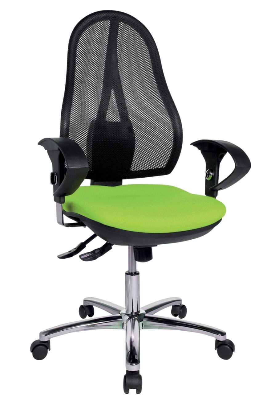 TOPSTAR Drehstuhl Point 60 – Schwarz, Mit Netzrücken, Ohne Armlehnen