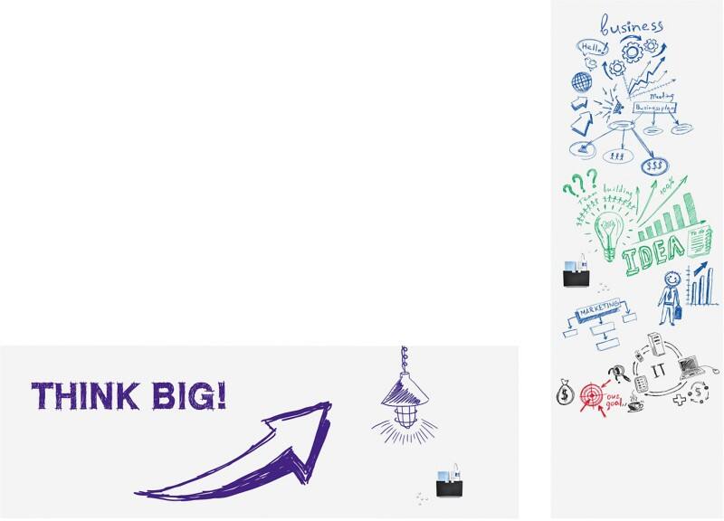 Legamaster Wrap-Up Whiteboard-Folie Wandmontiert Magnetisch Polypropylen Einseitig 300 (B) x 101 (H) cm