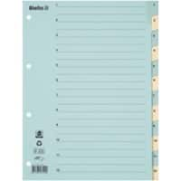 Intercalaires Biella 220 g/m² A4 12 intercalaires Bleu, chamois