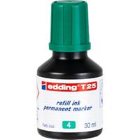 Recharge d'encre pour marqueurs permanents edding T 25 - Vert - 30 ml
