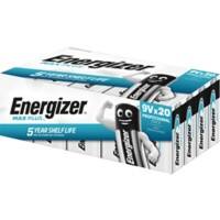 Piles Energizer Max Plus 9V 6LR61 Alcaline 20 Unités