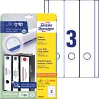 AVERY Zweckform ultragrip Ordneretiketten Selbstklebend L6059-25 S DIN A4 Weiss 5,9 x 29,7 cm 30 Blatt à 4 Etiketten