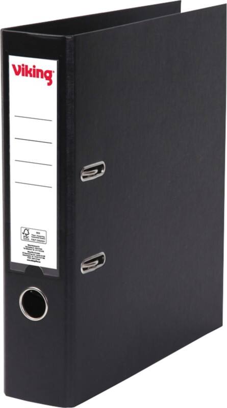 Viking Premium Ordner Breit A4 75 mm Schwarz 2 Ringe Kunststoff Matt Hochformat