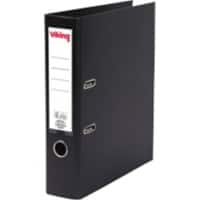 Viking Ordner A4 hoch 75 mm Schwarz 2 Ringe PP (Polypropylen) Matt Hochformat