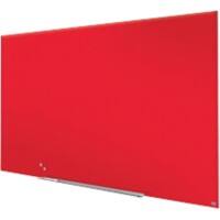 Tableau blanc magnétique en verre Nobo Impression Pro 190 x 100 cm Rouge