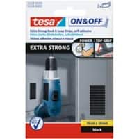 Bandelettes tesa ON&OFF Extra Strong Noir 50 mm (l) x 0,1 m (L) 2 Unités de 2 Bandes