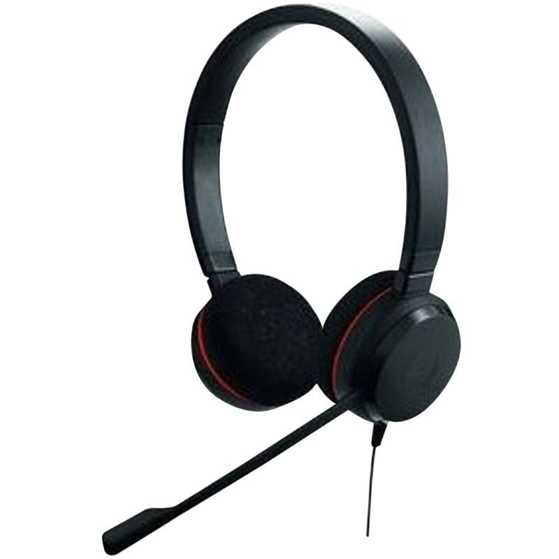 Casque pour téléphone Jabra Evolve 20 Avec fil Sur tête Microphone à réduction de bruit Avec Microphone Stéréo Noir
