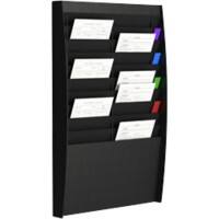 Paperflow wandmontierbarer Organizer Prospektständer A4 544 x 106 x 865 mm Schwarz