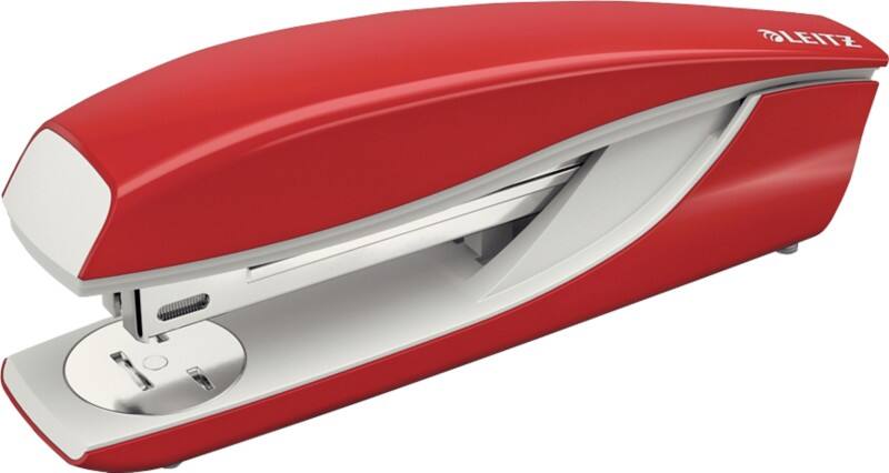 Leitz NeXXt Heftgerät 5504 Vollstreifen 40 Blatt Rot 24/8, 26/8 Kunststoff, Metall