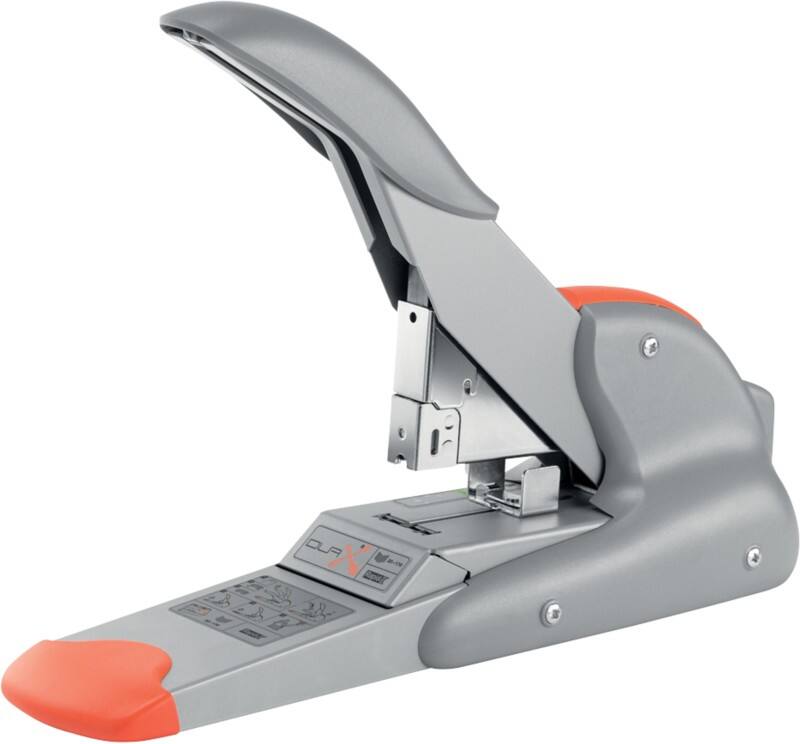 Rapid Duax Blockheftgerät 2169 Vollstreifen 170 Blatt Orange, Silber DUAX Stahl