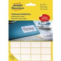 Étiquettes universelles AVERY Zweckform 3319 Blanc 29 x 18 mm 30 Feuilles de 32 Étiquettes