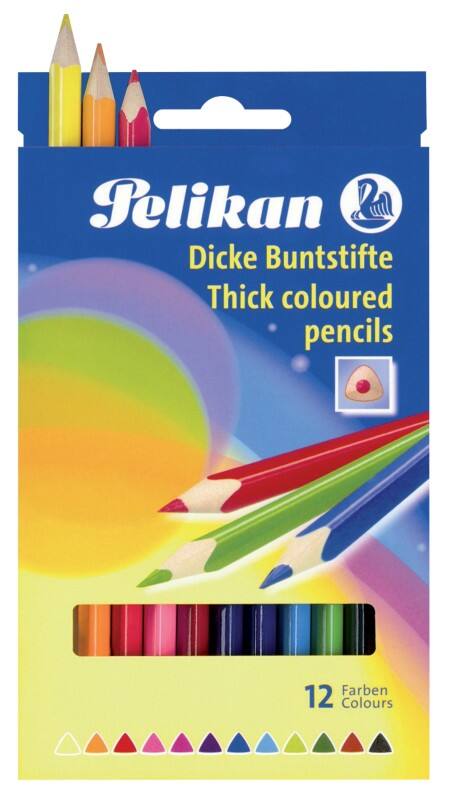 Pelikan Dicke Buntstifte BSD12DN Farbig assortiert 12 Stück