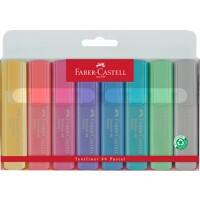 Surligneur Faber-Castell Pastel Assortiment Pointe moyenne Biseautée 1 - 5 mm Non rechargeable 8 Unités