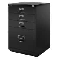 Bisley Hängeregistraturschrank F Serie 3 Schubladen Schwarz 470 x 470 x 711 mm